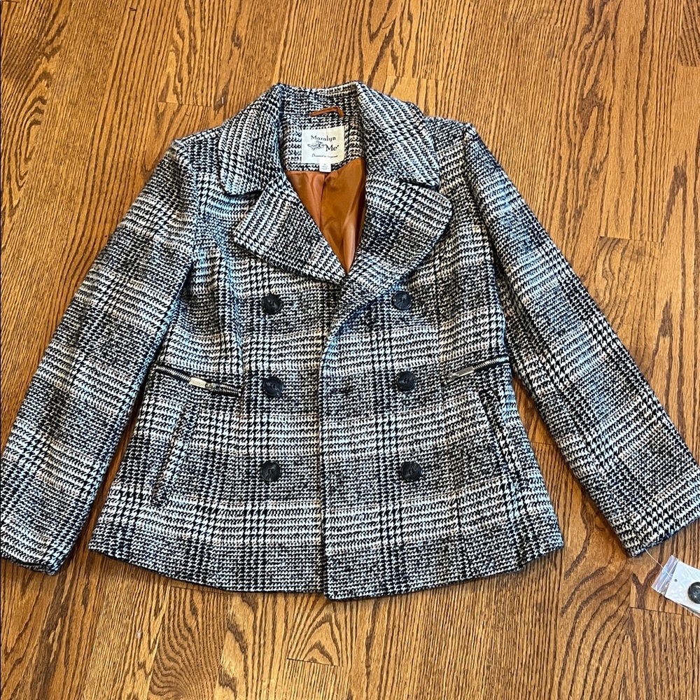 Women's Plaid Pea Coat